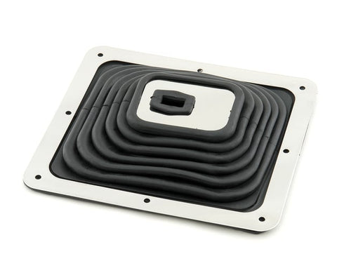 Super Boot w/ plain trim - large rubber floor boot for Hurst chrome shifter sticks