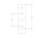 Vertical stick extension bracket for trucks w/ body lift