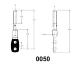 Hurst Black Stick # 0050 for 2007-2014 Mustang GT500