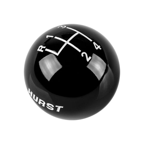 4 speed imprinted shift knob BLACK: 7/16"-20 for Hurst aluminum sticks - BLEMISHED