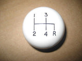 4 speed RDR engraved shift knob WHITE: M12 x 1.75 for 1982-1987 S10 & S15 GM trucks