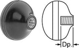 Plain black oval "mushroom" gennie shift knob 1/2"-13 for Currie Atlas twin stick Doubler