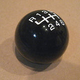 6 speed RUL engraved shift knob ball BLACK for 2015-2025 Ford Mustang + Focus & Fiesta