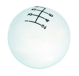 6 speed RUR engraved shift knob WHITE: M12 x 1.75 for 2003-2004 Ford Mustang SVT Cobra