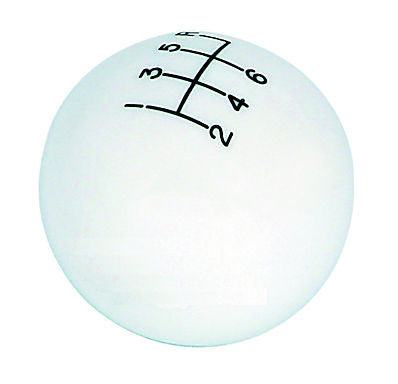 6 speed RUR engraved shift knob WHITE: M12 x 1.75 for 2003-2004 Ford Mustang SVT Cobra
