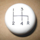 4 speed RDR engraved shift knob WHITE: 3/8"-24 for 1967-1991 GM C/K truck