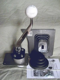 Shifter w/ chrome stick & Hurst console trim for Mustang : 1983-1986 w/ 5 speed