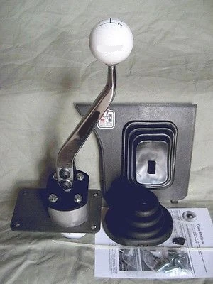 Shifter w/ chrome stick & Hurst console trim for Mustang : 1983-1986 w/ 5 speed