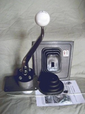 Shifter w/ chrome stick & Hurst console trim for Mustang : 1987-1993 w/ 5 speed