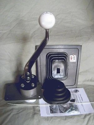Shifter w/ chrome stick & Hurst console trim for Mustang : 1987-1993 w/ 5 speed