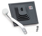 Chrome Shifter Stick Kit w/ Hurst Console Trim Bezel & Boot for 1987-1993 Mustang 5 speed