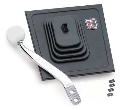 Chrome Shifter Stick Kit w/ Hurst Console Trim Bezel & Boot for 1987-1993 Mustang 5 speed