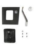 Chrome Shifter Stick Kit w/ Hurst Console Trim Bezel & Boot for 1987-1993 Mustang 5 speed