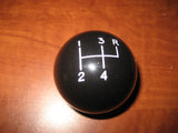 4 speed RUR engraved shift knob BLACK: 3/8"-24 for 1955-1978 Jeep CJ T98 T18