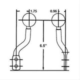 Black Short Stick #5197 for 1983-1993 Mustang 5 & 6 speed - OE knob thread