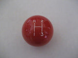 3 speed engraved shift knob RED: 3/8"-16 for Hurst chrome sticks