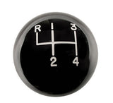 4 speed RUL engraved shift knob BLACK: 3/8"-16 for Hurst chrome sticks