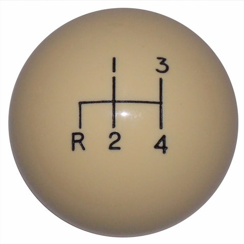 4 speed RDL engraved shift knob WHITE: 3/8"-24 for 1947-1967 GM C/K truck