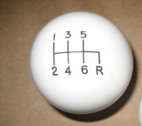 6 speed RDR engraved shift knob WHITE: M10 x 1.50 for 2000-2009 Honda S2000 Civic Si RSX Type-S